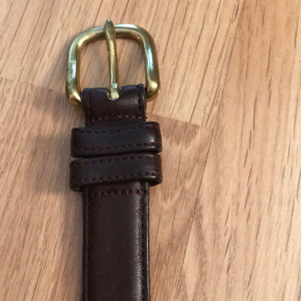 Dark Brown Leather Belt (Coach mocha color)